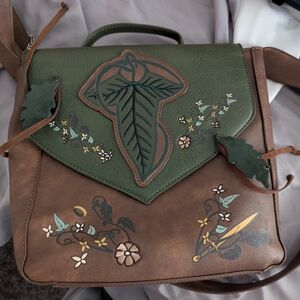 Her Universe Green and Brown Crossbody Bag